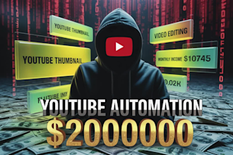 setup youtube automation channel and create top 10 cash cow faceless videos