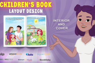 do professional typesetting and layout childrens book