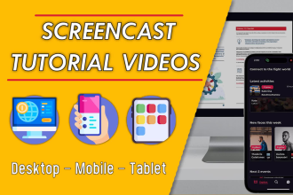 screencast how to use website or app tutorial video