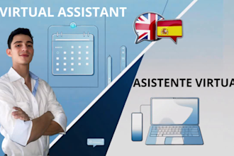 be your virtual assistant in english and spanish