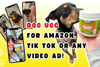 create dog ugc video ads for your pet products or services