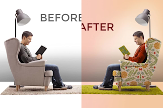 change color or fabric pattern on furniture product