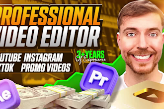 professionally edit youtube and instagram videos for you