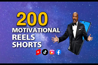 create 200 viral motivational reels, shorts, tiktok videos