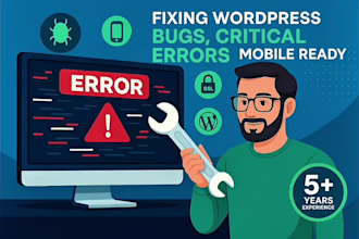 fix wordpress bugs, critical errors, and responsive issues in 1 hour