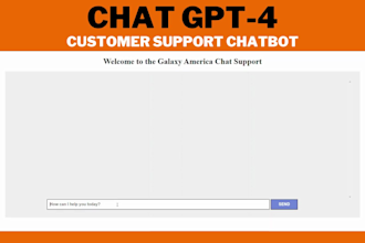 train chat gpt 4 and create a web app for customer service