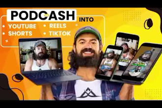edit your podcast into short form video clips