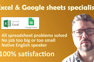 solve excel or google sheets challenges quickly and excellently