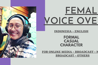 provide voice over in indonesian and make your audio project more interesting