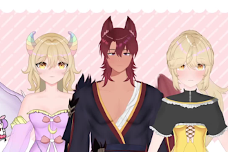 design and rig your custom live2d vtuber model ready for streaming