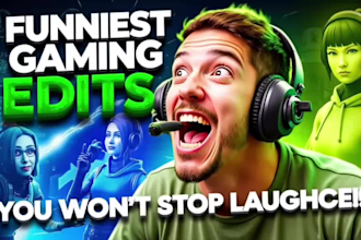 do funny gaming video eaditing and montage