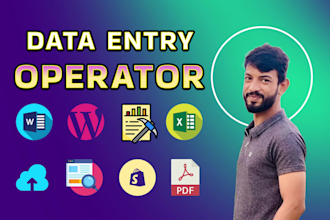 do copy paste, data entry, excel and website data scraping, page typing job