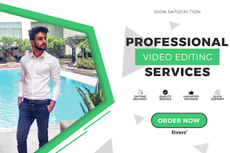 do expert video editing for youtube, social media, and ads