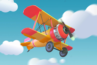 3d low poly model for game assets and environments