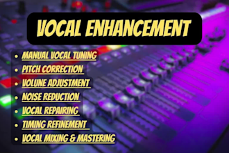 do vocal enhancement, noise reduction and vocal cleaning quickly