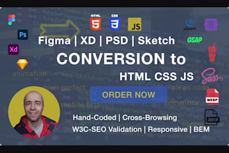 code adaptive HTML CSS vanilla js website with w3c fast load