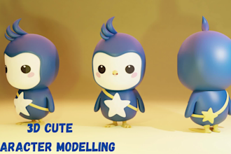 design low poly 3d models and characters
