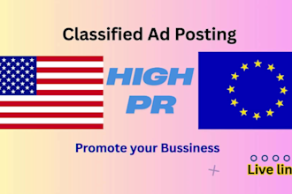 post high PR ads for you in the top quality US classified sites organically