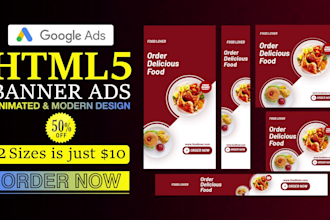 design modern animated HTML5 banner ads