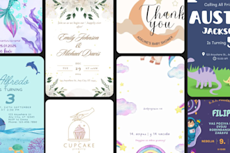design personalized digital invitation cards