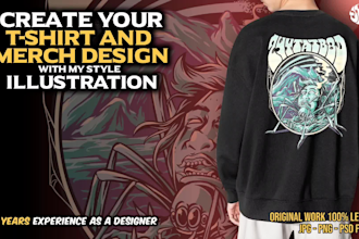 create artwork for clothing brand