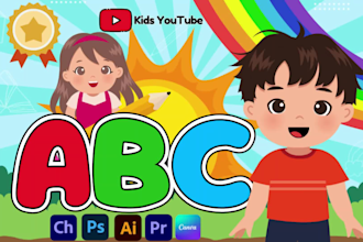 make animation and kids learning video for youtube channels