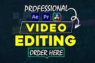 do professional video editing for your youtube and business