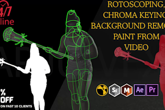 do professional rotoscoping,green screen remove,roto paint