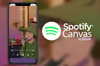 create hand drawn loop animation for spotify canvas