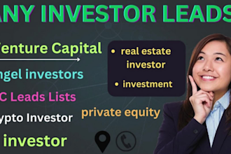 do venture capital, angel investors, crypto leads, investor email list