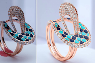 do high end jewelry image retouching and photo enhancement