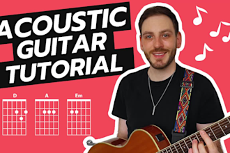 record step by step guitar tutorial, lesson for your song