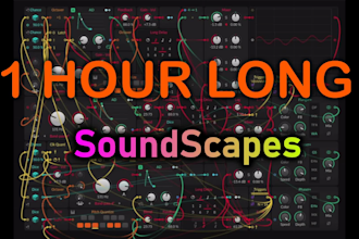 create an 1 hour long soundscape music to use as background