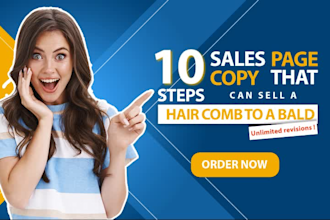 do sales page copywriting for sales page, landing page copy