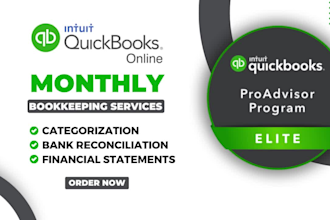 do monthly bookkeeping using quickbooks online