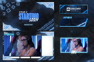 create epic animated overlay for your stream on youtube or twitch