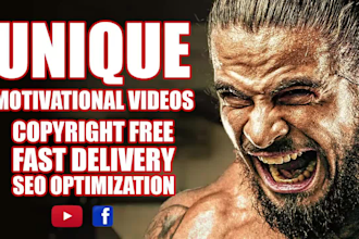 create unique monetizable motivational videos for youtube copyright free