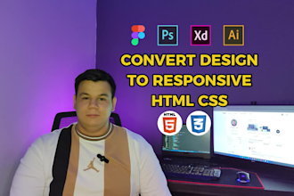 psd to html figma to html xd to html responsive tailwind css