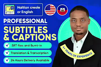 add haitian creole or english subtitles to your video