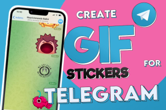 create animated GIF stickers for telegram