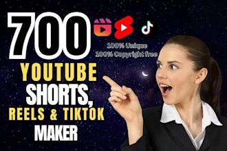 make 700 engaging youtube shorts video, viral motivational short videos