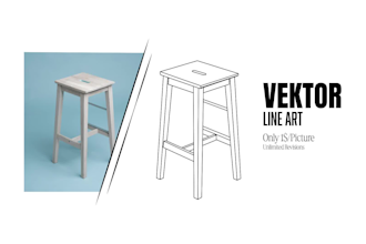 create vector line art of your images for instruction manual