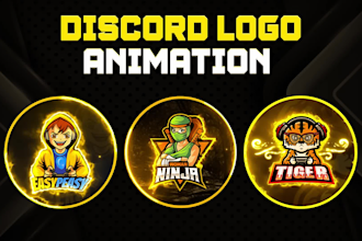 design animated discord logo animation, icons, pfp and gif banner animation