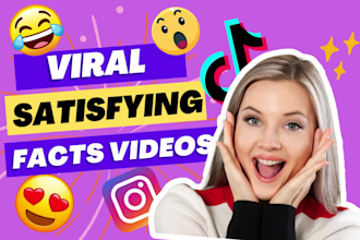 create engaging satisfying  random facts videos reels for youtube and tiktok