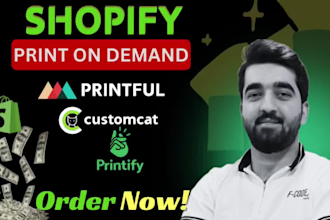setup print on demand shopify store, setup print on demand