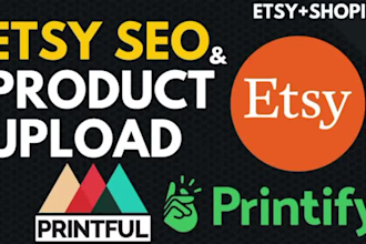 do etsy and printful product listing, product upload on etsy and printful