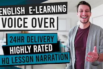 record an english male voice over for elearning