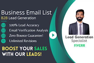 do lead research, data collection and lead generation