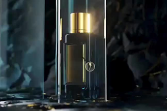 do 3d perfume model, 3d bottle design, cosmetic rendering, 3d perfume animation