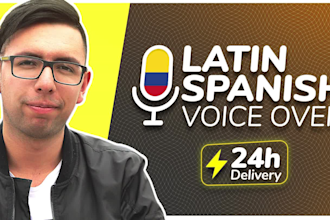 do a pro voiceover in latin american spanish from colombia
